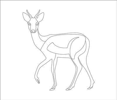 deer one line art animal line art color line art continuous line continuous line art deer one line art graphic design illustration illustrator design minimalist line art one line art one line drawing