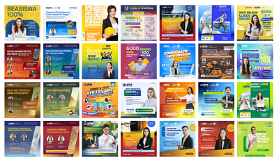 Universitas Pelita Harapan: Collective Marketing Collaterals ads banner ads design branding collateral design design digital campaign digital design education illustration marketing marketing campaign photography print collateral social media design social media pack typography