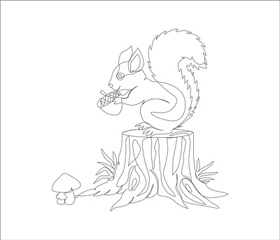 Squirrel One Line Art - Squirrel One Line Drawing - Squirrel Con abstract art animal line art artist artwork best design continuous line art squirrel line art squirrel line art squirrel logo