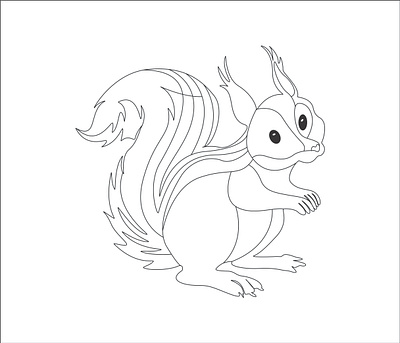 Squirrel One Line Art - Squirrel One Line Drawing - Squirrel Con animal line art artist artwork continuous line art illustration minimalist line art pet logo squirrel logo vector line art
