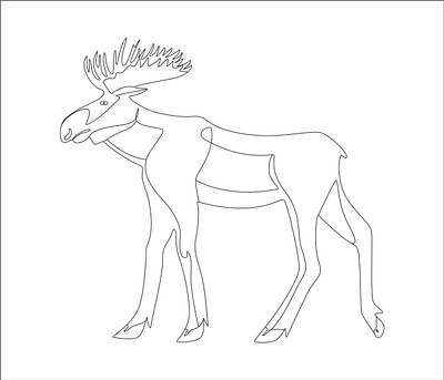 ZRGHDRH animal line art art artwork avatar best artist continuous line deer one line art illustration