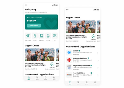 Charity Donation App app ui ux