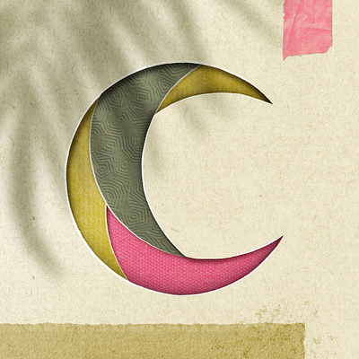 Letter C for #36daysoftype 36daysoftype 36daysoftype08 illustration letter lettering papercut procreate procreate art type art typography