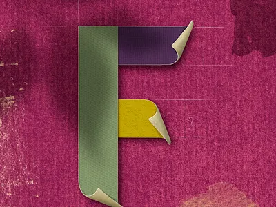 Letter F for #36daysoftype 36daysoftype 36daysoftype08 illustration letter lettering papercut procreate procreate art type art typography
