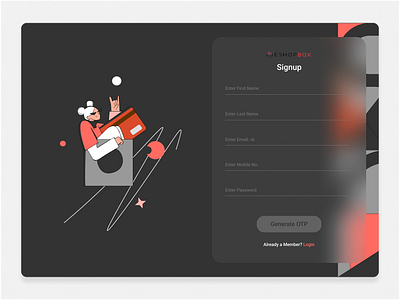 Signup Page UI/UX Design dailyui design illustration illustrator typography ui ux uxresearch