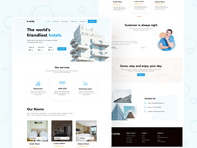 Hotel Booking landing page booking booking system clean creative dashboard design homepage hotel app hotels landing landingpage minimal product real estate typography ui ux webdesign website