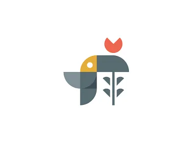 Toucan abstract bird cute toucan flower flower illustration garden logo geometric toucan logo design logo designer minimal minimalist toucan natural nature plant toucan toucan and flower toucan brand toucan logo toucan logo for sale tropical bird