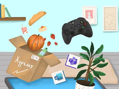 Startups during pandemic 2d 2d art delivery design digital art draw drawing game home illustration illustrator ipadpro pandemic procreate quarantine teams word xbox