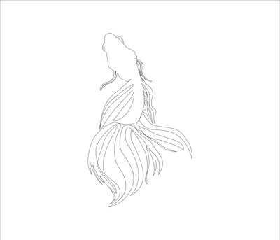 fish one line art abstract art avatar color line art continuous line art fish line art fish logo fish one line art graphic design illustrator design minimalist line art one line art one line drawing sea fish