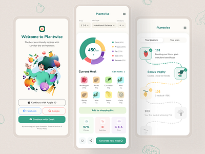 Plantwise Mobile App app branding food food app health healthcare ios live mobile mvp nature nutrition