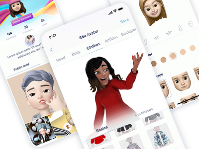 Iconicka. Your virtual avatar app apple avatar avatars cartoon game ios ui ui ux ux