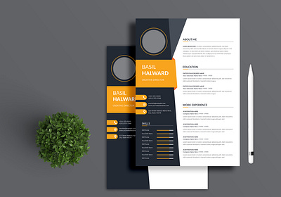 Professional Resume Template 1 page resume 2 page resume a4 application blue clean clean resume creative cv cv template design designer designs elegant job