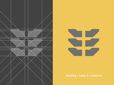 Logo for civil construction | Building + Letter E + Concrete col building civil engineering construction construction logo e icon e logo logo logotype sell