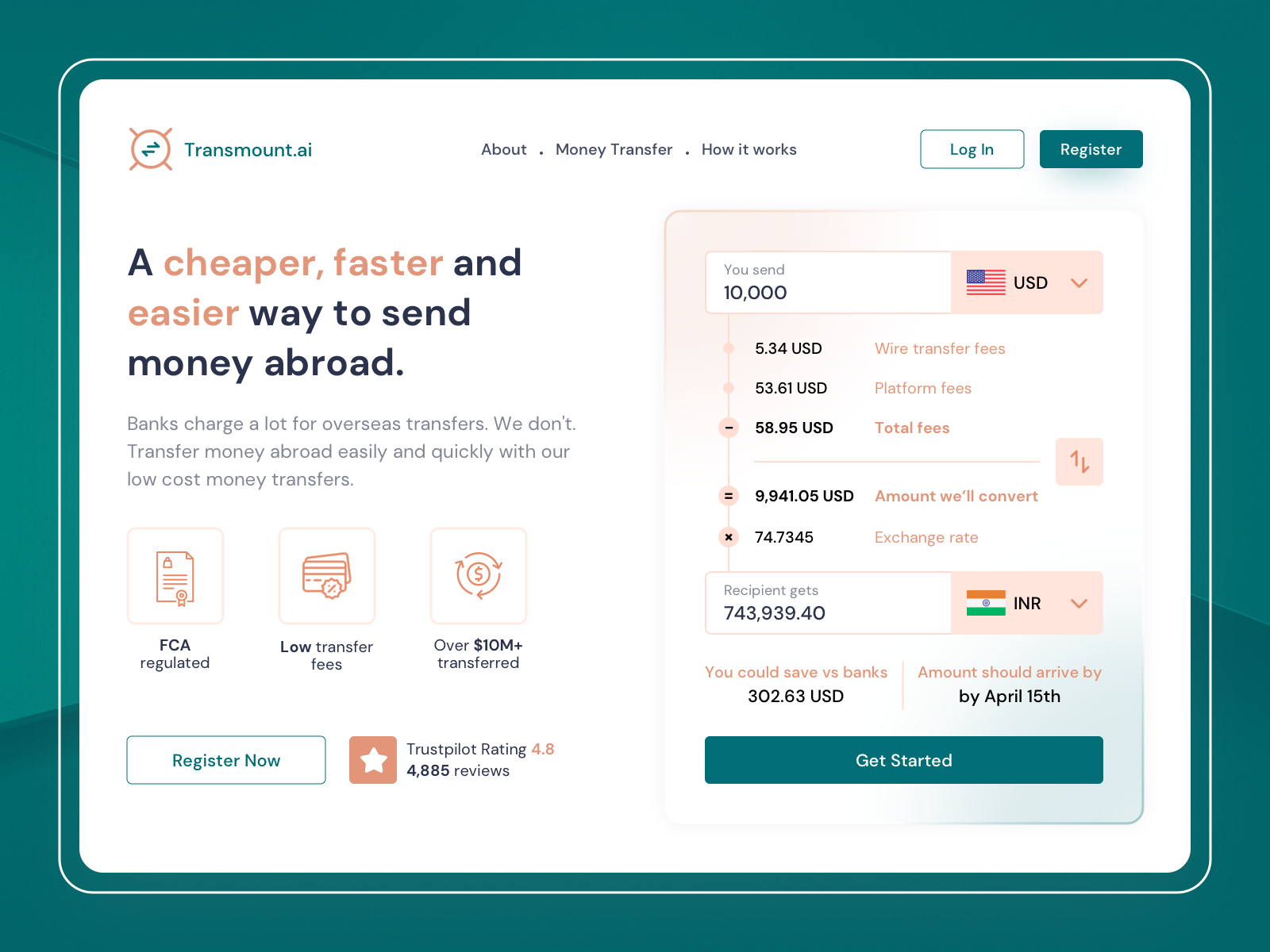Example of Home / Landing Page Website Design Audit