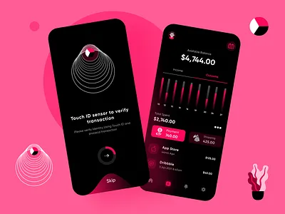Finance App - UI Design app design bank app banking banking app clean design clean ui color dark app dark ui dashboard app dashboard design dashboard ui finance app finance application ios app design ios application mobile app mobile app design mobile banking app user interface design