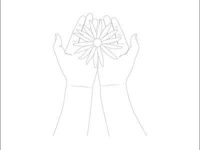 hand with one line art abstract line art artist artwork color line art continuous line art flower art graphic design hand one line art illustration minimalist art minimalist line art one line art portrait art