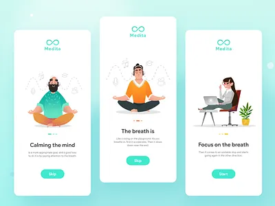 Meditation app app ui ux