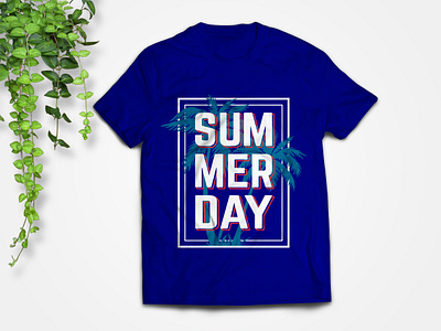 SummerDay T-Shirt Design branding custom graphic design illustration illustrator minimal summer camp typography typography art typography t shirt design vector