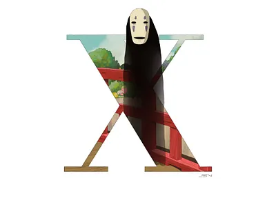 X for X (No) Face 36 days of type 36daysoftype design ghibli illustration procreate spirited away studio ghibli typography