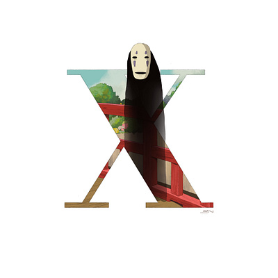 X for X (No) Face 36 days of type 36daysoftype design ghibli illustration procreate spirited away studio ghibli typography