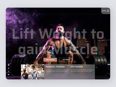 Fitness Trainer branding design designs fitness fitness club flat new ui ux web