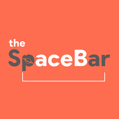 the SpaceBar design icon illustration logo minimal vector