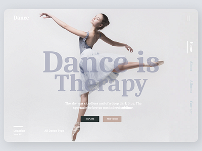 Dance school web design art design logo minimal new online typography ui ux web