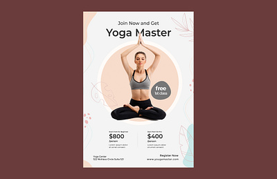 yoga flyer or poster template design a4 size ads advertising advertising flyer clean fitness flyer flyer flyer design flyer template leaflet marketing modern print ready promotion flyer template yoga yoga center yoga class yoga day yoga flyer