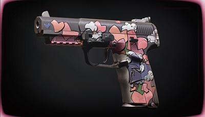 Split heart | pink | FiveSeven csgo dmitry gusev skinmaker substance painter valve workshop