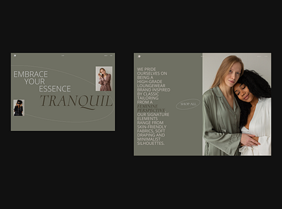 LOUNGEWEAR / landing clothes e commerce home homewear landing lounge online shop shop ui design women