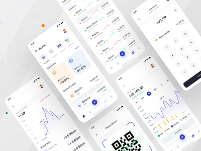 Cryptocurrency App I Ofspace app design bitcoin branding clean ui coins crypto crypto wallet cryptocurrency currency exchange exchange rate finance app fintech graphic design minimal mobile ofspace agency wallet wallet app