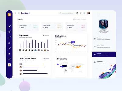 Static Dashboard concept design minimal ui ux