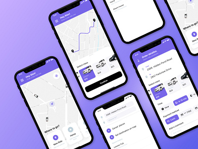Local Taxi Design Concept app app design driving map mobile taxi taxi app ui ux