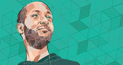 Yaphi Berhanu of Squarespace - for Pluralsight.com digital illustration digital painting editorial illustration illustration illustration art photoshop illustration portrait portrait art portrait illustration portraiture