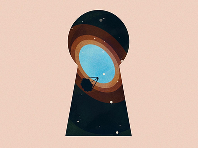 Somewhere, something incredible is waiting to be known cosmos illo illustrate illustration key portal space telescope unlock webb