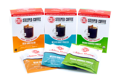 CULT Steeped Coffee beverage design packaging