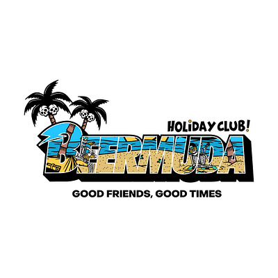 Beermuda Holiday Club design illustration vector