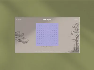 The Metropolitan Enigma - Salvatore Ferragamo animation clean design digital game illustration minimal ui ux web design website