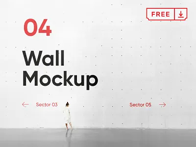 Free Concrete Wall PSD Mockup branding concrete design download font free identity mockup mural psd typography wall wayfinding