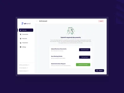 KYC - Fintech Dashboard app clean clean design dailyui dashboard design fintech kyc merchant minimal upload verify web app