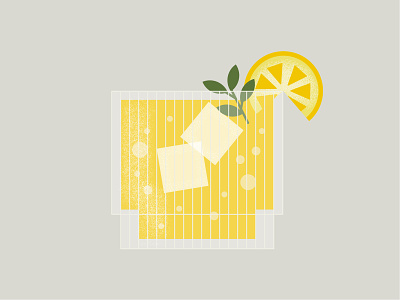 Lemon Ginger Olipop ae after effects animation bubbles drink float ginger glass graphic ice cube illustration illustrator lemon olipop splash