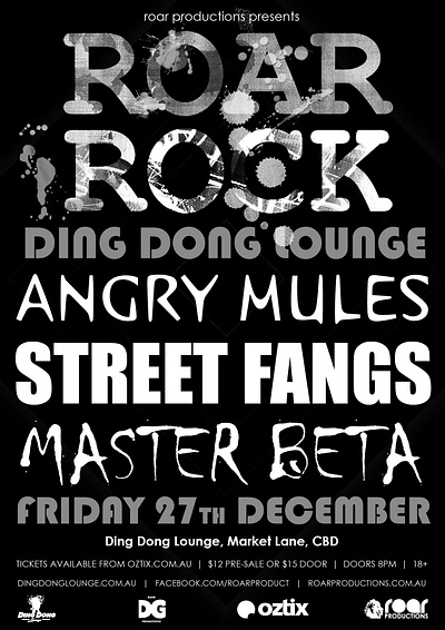 Roar Rock Poster #1 design graphic design logo poster