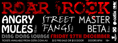 Roar Rock Social Media Banner #1 banner design graphic design logo poster social media typography