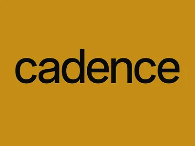 Cadence Typographic Logo Design brand brand identity branding cadence color contrast design graphic design logo logo design logo mark logotype modern symbol typo typographic design typography visual visual identity yellow and black yellow background