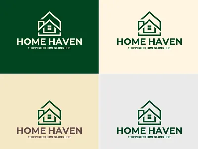 Home Haven – Minimalist Real Estate Logo branding clean corporate design illustration interior design logo logo minimalist modern realestate realestate logo