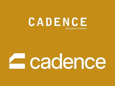 Cadence Design Studio Logo brand identity branding brandmark cadence color match design design studio graphic design logo logo design logo mark logotype symbol typo typography white and yellow white typography yellow background