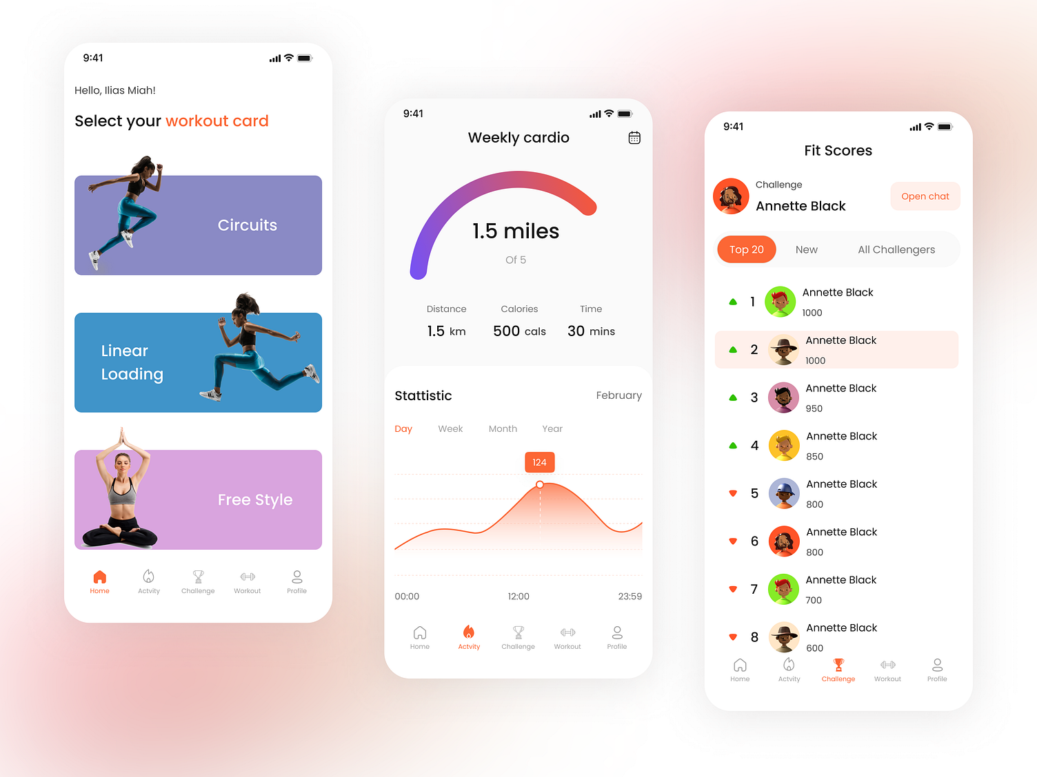 Fitness & Workout Mobile App Design by Ilias Miah on Dribbble