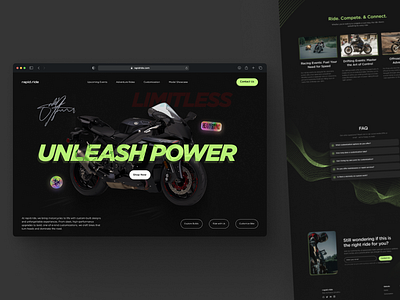 rapid.ride - Landing Page Design branding design figma graphic design illustration landingpage logo main page moto typography ui uxdesign webdesign