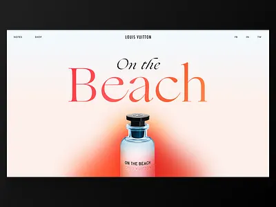 Louis Vuitton Perfume Website color ecommerce gradient louis vuitton minimal typography ui ux web website