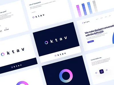 Logo Design: Oktav blue logo brand brand design brand identity branding branding agency branding concept branding design design gradient gradient logo icon illustration logo logo design logodesign logodesinger logos logotype typography